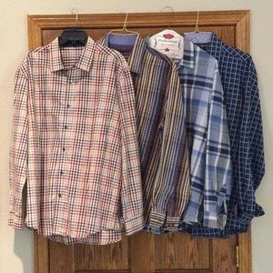 4 pack Men’s shirts sized closer to an XL